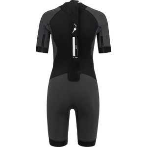 2024 Orca Womens Vitalis Back Zip Open Water Swim Shorty Wetsuit NN6Y - Black